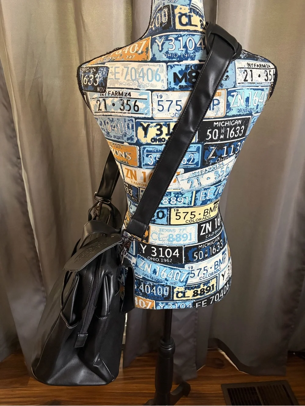 Leather Travel Duffel Bag in Black - NFL XL 2006 Steelers vs Seahawks